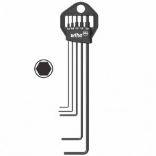 Wiha Hexagon L-Key Set in Classic Holder - Black Finish - 5 pcs - 06382